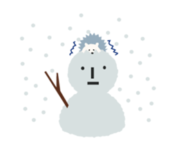 Sticker of hedgehog gray sticker #1255905