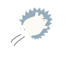Sticker of hedgehog gray sticker #1255906