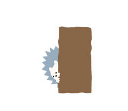 Sticker of hedgehog gray sticker #1255907