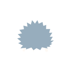 Sticker of hedgehog gray sticker #1255908