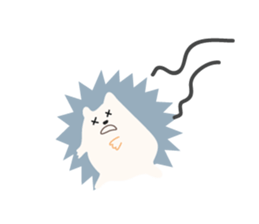 Sticker of hedgehog gray sticker #1255909