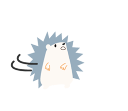 Sticker of hedgehog gray sticker #1255910
