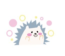 Sticker of hedgehog gray sticker #1255911
