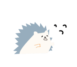 Sticker of hedgehog gray sticker #1255912