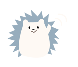 Sticker of hedgehog gray sticker #1255913