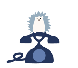 Sticker of hedgehog gray sticker #1255914