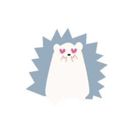 Sticker of hedgehog gray sticker #1255915