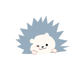 Sticker of hedgehog gray sticker #1255917