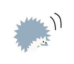 Sticker of hedgehog gray sticker #1255919
