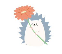 Sticker of hedgehog gray sticker #1255920