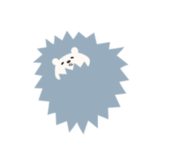 Sticker of hedgehog gray sticker #1255921