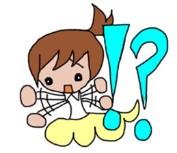 Ponytail sticker #1256045