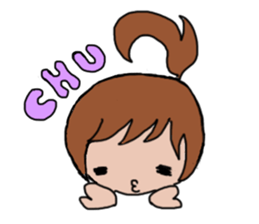 Ponytail sticker #1256046