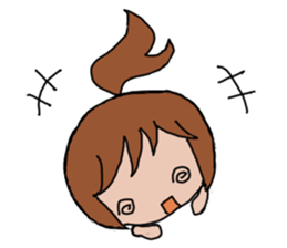 Ponytail sticker #1256057