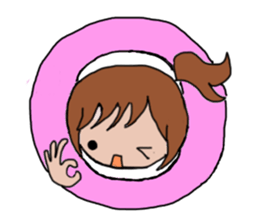 Ponytail sticker #1256058