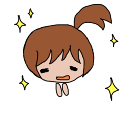 Ponytail sticker #1256066