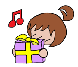 Ponytail sticker #1256067