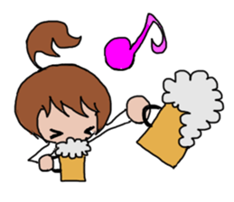 Ponytail sticker #1256073