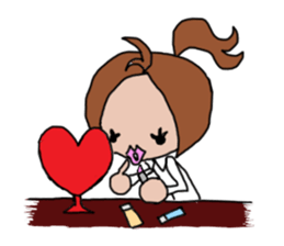 Ponytail sticker #1256074