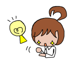 Ponytail sticker #1256075