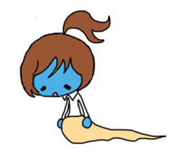 Ponytail sticker #1256078