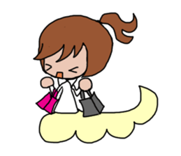 Ponytail sticker #1256080