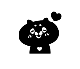 Black cat with a pattern on the forehead sticker #1256487