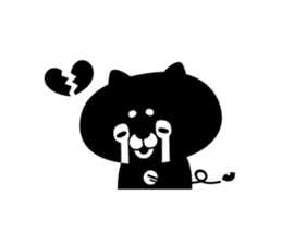 Black cat with a pattern on the forehead sticker #1256488