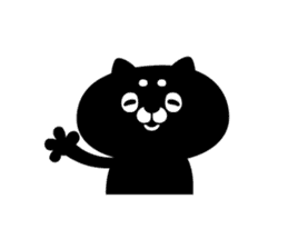 Black cat with a pattern on the forehead sticker #1256491