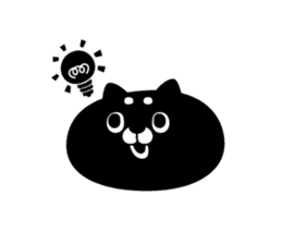 Black cat with a pattern on the forehead sticker #1256493