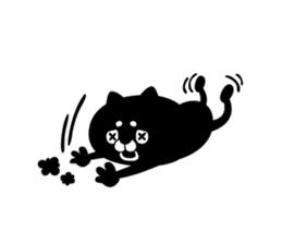 Black cat with a pattern on the forehead sticker #1256496