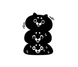 Black cat with a pattern on the forehead sticker #1256497