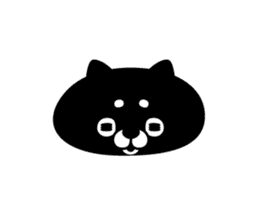 Black cat with a pattern on the forehead sticker #1256499