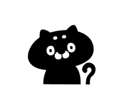 Black cat with a pattern on the forehead sticker #1256500