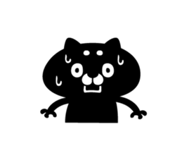 Black cat with a pattern on the forehead sticker #1256501