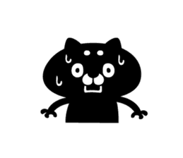 Black cat with a pattern on the forehead sticker #1256501