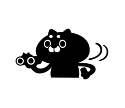Black cat with a pattern on the forehead sticker #1256502