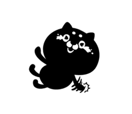 Black cat with a pattern on the forehead sticker #1256506