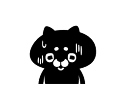 Black cat with a pattern on the forehead sticker #1256507