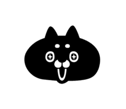 Black cat with a pattern on the forehead sticker #1256508