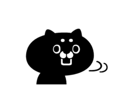 Black cat with a pattern on the forehead sticker #1256511
