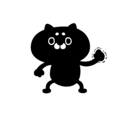 Black cat with a pattern on the forehead sticker #1256516