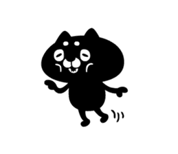 Black cat with a pattern on the forehead sticker #1256517