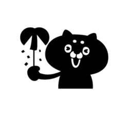 Black cat with a pattern on the forehead sticker #1256518
