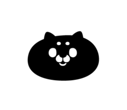 Black cat with a pattern on the forehead sticker #1256519