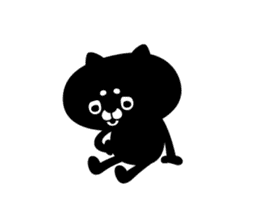Black cat with a pattern on the forehead sticker #1256520