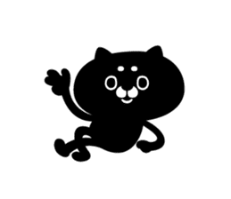 Black cat with a pattern on the forehead sticker #1256521