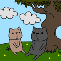 cat and rabbit sticker #1256981