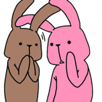 cat and rabbit sticker #1256987