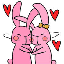 cat and rabbit sticker #1256995